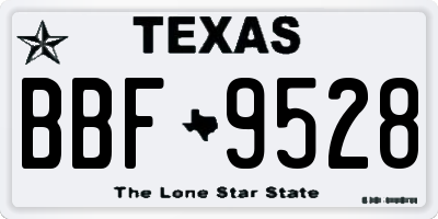 TX license plate BBF9528