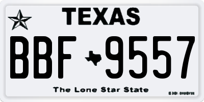 TX license plate BBF9557