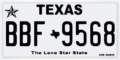 TX license plate BBF9568