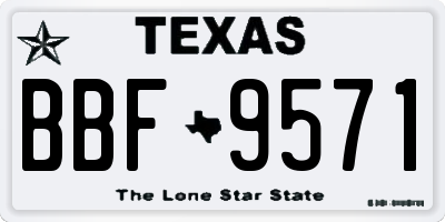 TX license plate BBF9571