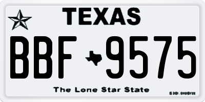 TX license plate BBF9575