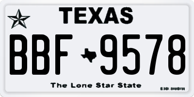 TX license plate BBF9578
