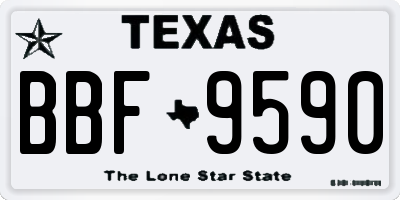 TX license plate BBF9590