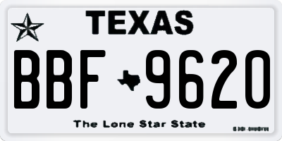 TX license plate BBF9620