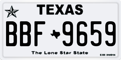 TX license plate BBF9659
