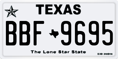 TX license plate BBF9695