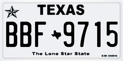 TX license plate BBF9715