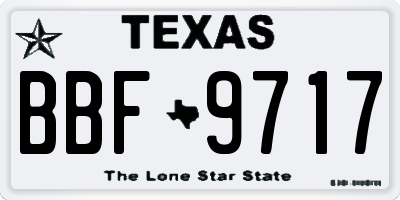 TX license plate BBF9717
