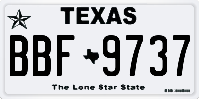 TX license plate BBF9737