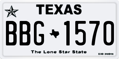 TX license plate BBG1570