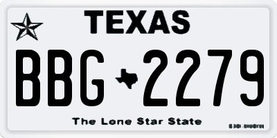 TX license plate BBG2279
