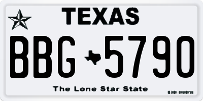 TX license plate BBG5790