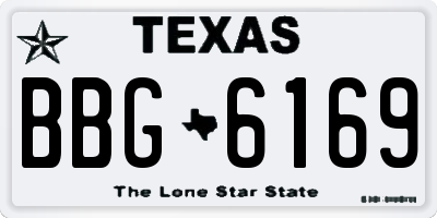 TX license plate BBG6169