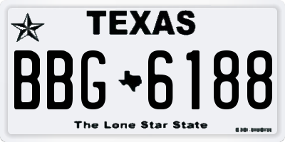 TX license plate BBG6188