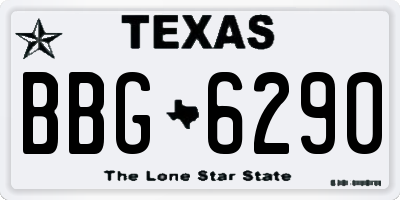 TX license plate BBG6290