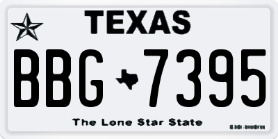 TX license plate BBG7395