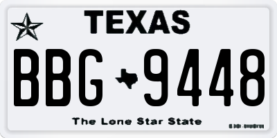TX license plate BBG9448