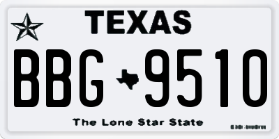TX license plate BBG9510