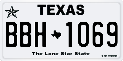 TX license plate BBH1069