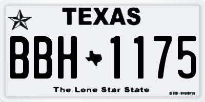 TX license plate BBH1175