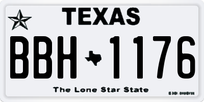 TX license plate BBH1176