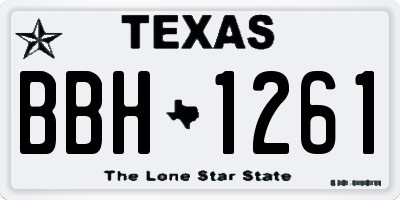 TX license plate BBH1261
