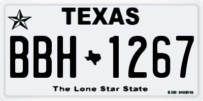 TX license plate BBH1267