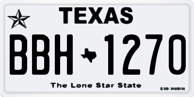TX license plate BBH1270