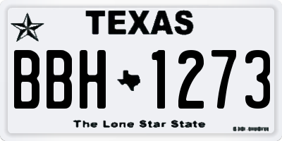 TX license plate BBH1273