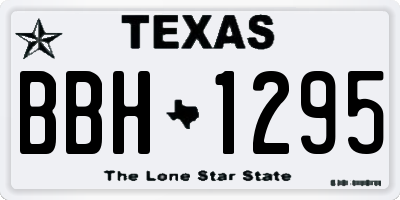 TX license plate BBH1295