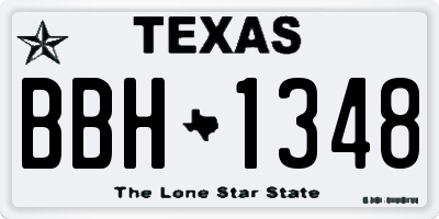 TX license plate BBH1348