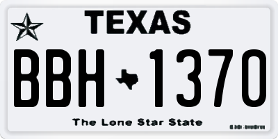 TX license plate BBH1370