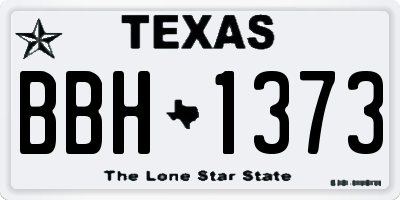 TX license plate BBH1373