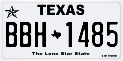 TX license plate BBH1485