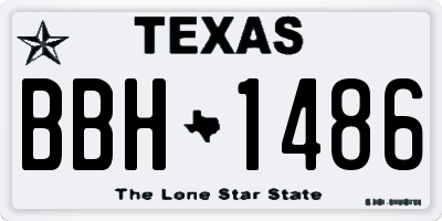 TX license plate BBH1486