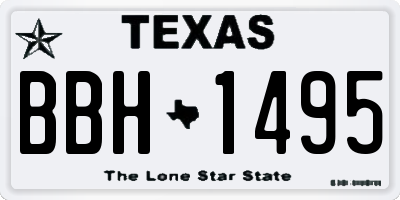 TX license plate BBH1495