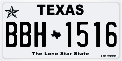 TX license plate BBH1516