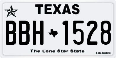 TX license plate BBH1528