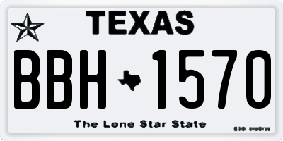 TX license plate BBH1570