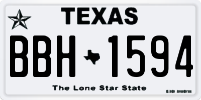 TX license plate BBH1594