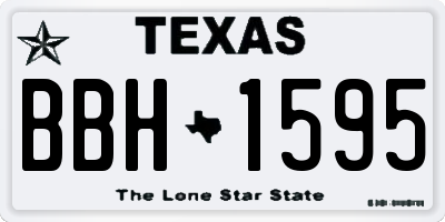 TX license plate BBH1595