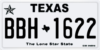 TX license plate BBH1622