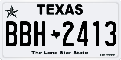 TX license plate BBH2413