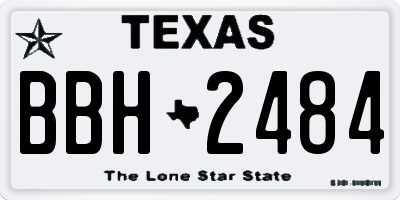 TX license plate BBH2484