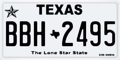 TX license plate BBH2495