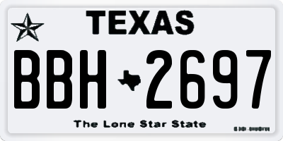 TX license plate BBH2697