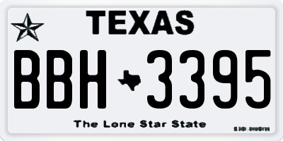 TX license plate BBH3395