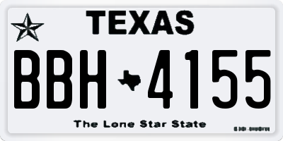 TX license plate BBH4155