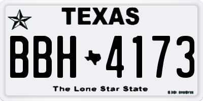 TX license plate BBH4173
