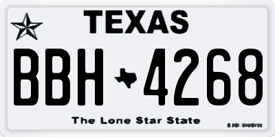 TX license plate BBH4268